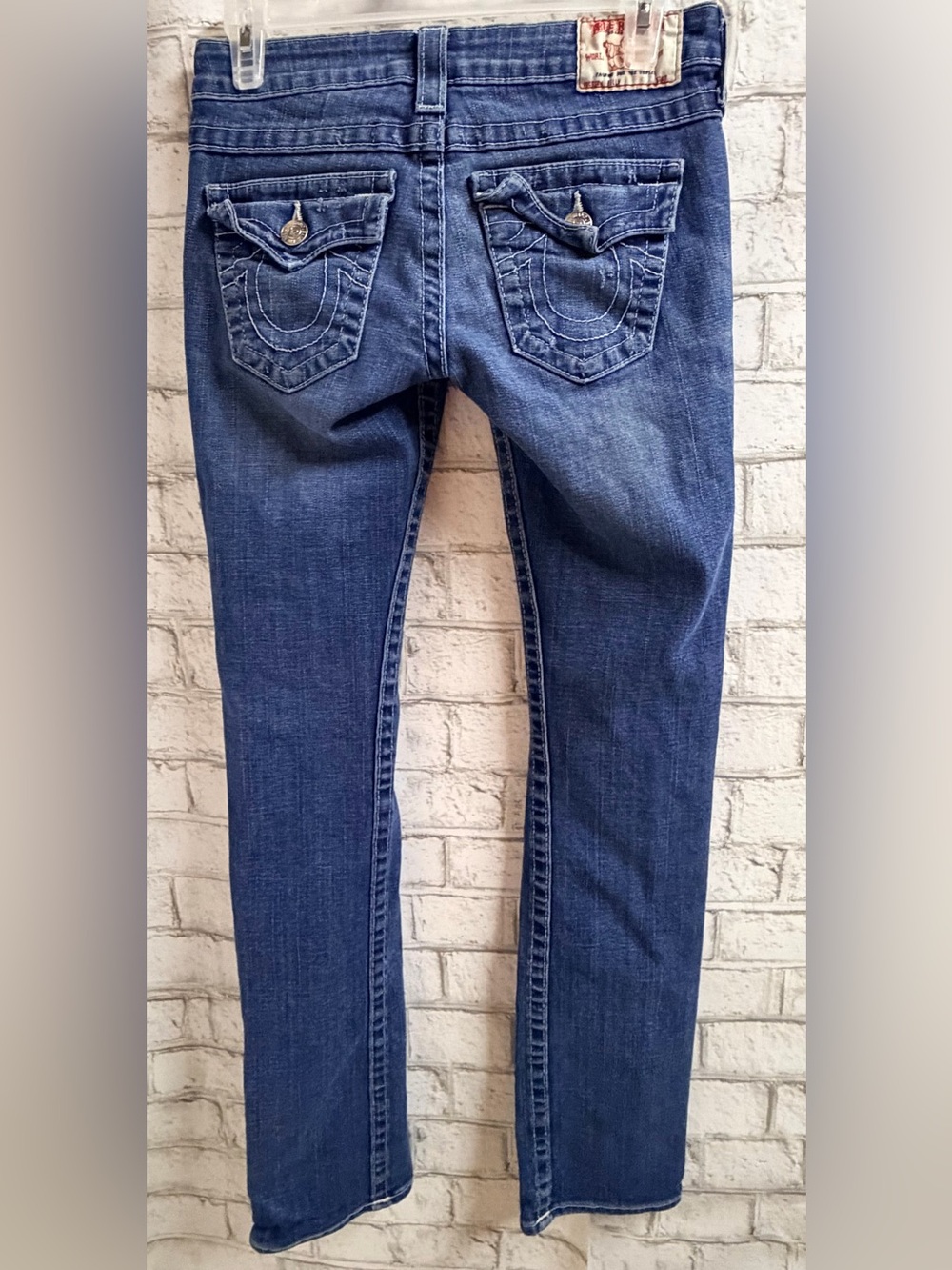True Religion Distressed Dark Blue Skinny Jeans